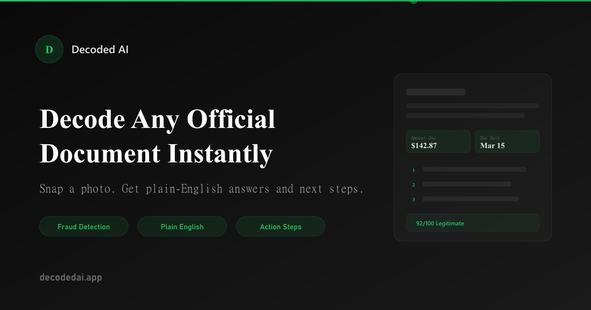 Decoded AI — Decode Any Official Document